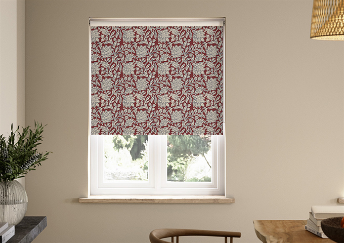 Land & Shore Rowallane (Blackout), Red - Roller Blind - Image 3